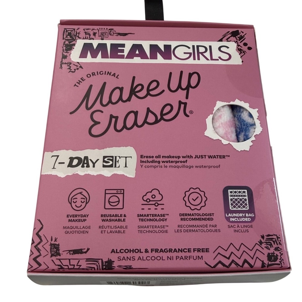 The Original MakeUp Eraser Mean Girls 7-Day Set Reusable Cloths Pink NIB